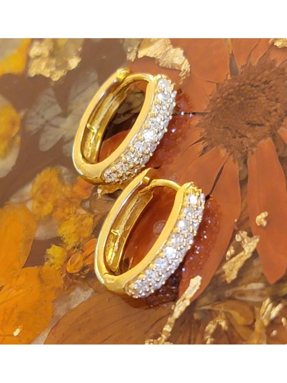1/2 Cttw Lab Grown Diamond Huggie Hoops 18K Gold NWT